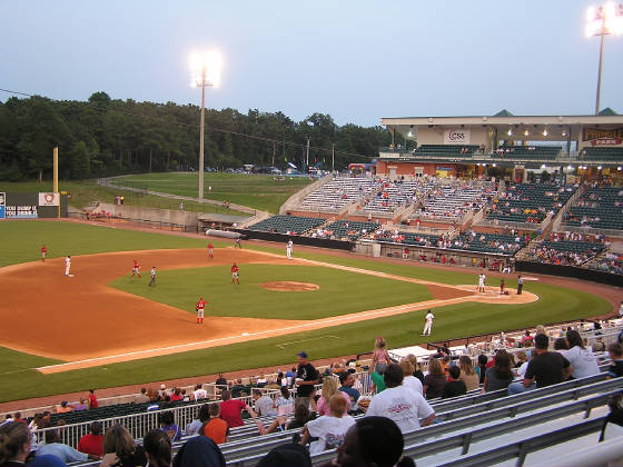 A view from a top the 3rd base bleachers -Pringles